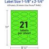 imageAvery Printable Oval Scalloped Labels Sure Feed Technology 118quot x 214quot Neon Green Labels PrinttoTheEdge LaserInkjet Printable 210 Total Great for Candles and Jars420 labels