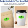 imageAvery Printable Oval Scalloped Labels Sure Feed Technology 118quot x 214quot Neon Green Labels PrinttoTheEdge LaserInkjet Printable 210 Total Great for Candles and Jars210 labels