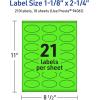 imageAvery Printable Oval Scalloped Labels Sure Feed Technology 118quot x 214quot Neon Green Labels PrinttoTheEdge LaserInkjet Printable 210 Total Great for Candles and Jars210 labels