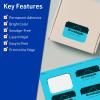 imageAvery Printable Rectangle Scalloped Labels Sure Feed Technology 2quot x 3quot Bright Blue Labels PrinttoTheEdge LaserInkjet Printable 80 Total Great for Mailing and Candles80 labels