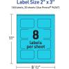 imageAvery Printable Rectangle Scalloped Labels Sure Feed Technology 2quot x 3quot Bright Blue Labels PrinttoTheEdge LaserInkjet Printable 80 Total Great for Mailing and Candles160 labels