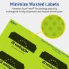 imageAvery Printable Rectangle Scalloped Labels Sure Feed Technology 2quot x 3quot Bright Green Labels PrinttoTheEdge LaserInkjet Printable 80 Total Great for Mailing and Candles80 labels