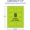 imageAvery Printable Rectangle Scalloped Labels Sure Feed Technology 2quot x 3quot Bright Green Labels PrinttoTheEdge LaserInkjet Printable 80 Total Great for Mailing and Candles320 labels
