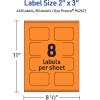 imageAvery Printable Rectangle Scalloped Labels Sure Feed Technology 2quot x 3quot Bright Orange Labels PrinttoTheEdge LaserInkjet Printable 80 Total Great for Mailing and Candles640 labels