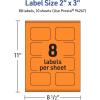 imageAvery Printable Rectangle Scalloped Labels Sure Feed Technology 2quot x 3quot Bright Orange Labels PrinttoTheEdge LaserInkjet Printable 80 Total Great for Mailing and Candles80 labels