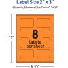 imageAvery Printable Rectangle Scalloped Labels Sure Feed Technology 2quot x 3quot Bright Orange Labels PrinttoTheEdge LaserInkjet Printable 80 Total Great for Mailing and Candles160 labels