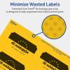 imageAvery Printable Rectangle Scalloped Labels Sure Feed Technology 2quot x 3quot Bright Yellow Labels PrinttoTheEdge LaserInkjet Printable 80 Total Great for Mailing and Candles80 labels