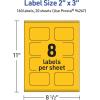 imageAvery Printable Rectangle Scalloped Labels Sure Feed Technology 2quot x 3quot Bright Yellow Labels PrinttoTheEdge LaserInkjet Printable 80 Total Great for Mailing and Candles160 labels