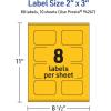 imageAvery Printable Rectangle Scalloped Labels Sure Feed Technology 2quot x 3quot Bright Yellow Labels PrinttoTheEdge LaserInkjet Printable 80 Total Great for Mailing and Candles80 labels