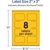 imageAvery Printable Rectangle Scalloped Labels Sure Feed Technology 2quot x 3quot Bright Yellow Labels PrinttoTheEdge LaserInkjet Printable 80 Total Great for Mailing and Candles640 labels