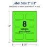 imageAvery Printable Rectangle Scalloped Labels Sure Feed Technology 2quot x 3quot Neon Green Labels PrinttoTheEdge LaserInkjet Printable 80 Total Great for Mailing and Candles320 labels