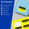 imageAvery Printable Rectangle Scalloped Labels Sure Feed Technology 2quot x 3quot Neon Yellow Labels PrinttoTheEdge LaserInkjet Printable 80 Total Great for Mailing and Candles320 labels
