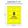 imageAvery Printable Rectangle Scalloped Labels Sure Feed Technology 2quot x 3quot Neon Yellow Labels PrinttoTheEdge LaserInkjet Printable 80 Total Great for Mailing and Candles320 labels