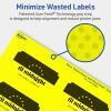imageAvery Printable Rectangle Scalloped Labels Sure Feed Technology 2quot x 3quot Neon Yellow Labels PrinttoTheEdge LaserInkjet Printable 80 Total Great for Mailing and Candles80 labels