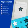 imageAvery Printable Star Labels Sure Feed Technology 214quot x 238quot Bright Blue Labels PrinttoTheEdge LaserInkjet 120 Total Great for Reward Stickers and Mailing Seals120 labels