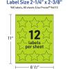 imageAvery Printable Star Labels Sure Feed Technology 214quot x 238quot Bright Green Labels PrinttoTheEdge LaserInkjet 120 Total Great for Reward Stickers and Mailing Seals960 labels