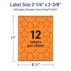 imageAvery Printable Star Labels Sure Feed Technology 214quot x 238quot Bright Orange Labels PrinttoTheEdge LaserInkjet 120 Total Great for Reward Stickers and Mailing Seals240 labels