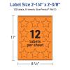 imageAvery Printable Star Labels Sure Feed Technology 214quot x 238quot Bright Orange Labels PrinttoTheEdge LaserInkjet 120 Total Great for Reward Stickers and Mailing Seals120 labels