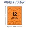 imageAvery Printable Star Labels Sure Feed Technology 214quot x 238quot Bright Orange Labels PrinttoTheEdge LaserInkjet 120 Total Great for Reward Stickers and Mailing Seals960 labels