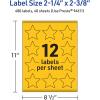 imageAvery Printable Star Labels Sure Feed Technology 214quot x 238quot Bright Yellow Labels PrinttoTheEdge LaserInkjet 120 Total Great for Reward Stickers and Mailing Seals480 labels