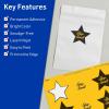imageAvery Printable Star Labels Sure Feed Technology 214quot x 238quot Bright Yellow Labels PrinttoTheEdge LaserInkjet 120 Total Great for Reward Stickers and Mailing Seals960 labels