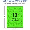 imageAvery Printable Star Labels Sure Feed Technology 214quot x 238quot Neon Green Labels PrinttoTheEdge LaserInkjet 120 Total Great for Reward Stickers and Mailing Seals960 labels