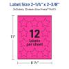 imageAvery Printable Star Labels Sure Feed Technology 214quot x 238quot Neon Magenta Labels PrinttoTheEdge LaserInkjet 120 Total Great for Reward Stickers and Mailing Seals240 labels