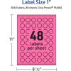 imageAvery Printable Starburst Labels Sure Feed Technology 1quot Bright Pink Labels PrinttoTheEdge LaserInkjet 480 Total Great for Mailing Seals and Planner Stickers3 840 labels