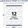imageAvery TrueBlock Matte White Heart Labels Sure Feed Technology 2932quot x 12732quot 120 Matte White Labels PrinttoTheEdge LaserInkjet Printable Great for Packaging and Product Merchandising600 labels