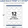 imageAvery TrueBlock Matte White Heart Labels Sure Feed Technology 2932quot x 12732quot 120 Matte White Labels PrinttoTheEdge LaserInkjet Printable Great for Packaging and Product Merchandising120 labels