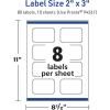 imageAvery TrueBlock Matte White Rectangle Scalloped Labels Sure Feed Technology 2quot x 3quot 80 Matte White Labels PrinttoTheEdge LaserInkjet Printable Great for Packaging and Product Merchandising80 labels