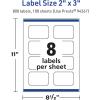 imageAvery TrueBlock Matte White Rectangle Scalloped Labels Sure Feed Technology 2quot x 3quot 80 Matte White Labels PrinttoTheEdge LaserInkjet Printable Great for Packaging and Product Merchandising800 labels