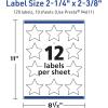 imageAvery TrueBlock Matte White Star Labels Sure Feed Technology 214quot x 238quot 120 Matte White Labels PrinttoTheEdge LaserInkjet Printable Great for Making Stickers or Product Merchandising120 labels