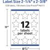 imageAvery TrueBlock Matte White Star Labels Sure Feed Technology 214quot x 238quot 120 Matte White Labels PrinttoTheEdge LaserInkjet Printable Great for Making Stickers or Product Merchandising1 200 labels