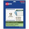 imageAvery Dissolvable Heart Labels Sure Feed Technology 2932quot x 12732quot Matte White PrinttoTheEdge LaserInkjet Printable 300 Labels Total120 labels