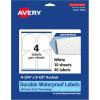 imageAvery Durable Waterproof Arched Labels Sure Feed Technology 475quot x 35quot 40 Total Oil and TearResistant Waterproof Labels PrinttoTheEdge LaserPigmentBased Inkjet Printable40 labels