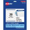 imageAvery Durable Waterproof Hexagon Labels Sure Feed Technology 112quot x 14754quot 200 Total Oil and TearResistant Waterproof Labels PrinttoTheEdge LaserPigmentBased Inkjet Printable200 labels