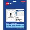 imageAvery Durable Waterproof Oval Scalloped Labels Sure Feed Technology 2quot x 3quot 80 Total Oil and TearResistant Waterproof Labels PrinttoTheEdge LaserPigmentBased Inkjet Printable400 labels