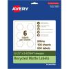 imageAvery EcoFriendly Matte White Recycled Hexagon Labels 212quot x 25764quot PrinttoTheEdge Matte White Labels Permanent Adhesive LaserInkjet Printable 60 Total600 labels
