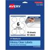 imageAvery Glossy Clear Starburst Labels Sure Feed Technology 3quot 150 Glossy Clear Labels PrinttoTheEdge LaserInkjet Printable60 labels