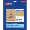 imageAvery Kraft Brown Arched Labels Sure Feed Technology 475quot x 35quot 200 Kraft Brown Labels PrinttoTheEdge LaserInkjet Printable400 labels