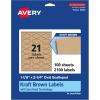 imageAvery Kraft Brown Oval Scalloped Labels Sure Feed Technology 118quot x 214quot 315 Kraft Brown Labels PrinttoTheEdge LaserInkjet Printable2 100 labels