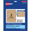 imageAvery Kraft Brown Wraparound Band Labels Sure Feed Technology 238quot x 8quot Cigar Band Labels 300 Total LaserInkjet Printable300 labels
