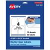 imageAvery Matte Clear Arched Labels Sure Feed Technology 475quot x 35quot 40 Matte Clear Labels PrinttoTheEdge LaserInkjet Printable40 labels