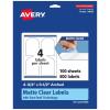 imageAvery Matte Clear Arched Labels Sure Feed Technology 475quot x 35quot 40 Matte Clear Labels PrinttoTheEdge LaserInkjet Printable400 labels