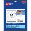 imageAvery Matte Clear Heart Labels Sure Feed Technology 2932quot x 12732quot 120 Matte Clear Labels PrinttoTheEdge LaserInkjet Printable1 200 labels