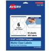 imageAvery Matte Clear Hexagon Labels Sure Feed Technology 212quot x 25764quot 150 Matte Clear Labels PrinttoTheEdge LaserInkjet Printable300 labels
