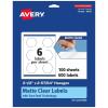imageAvery Matte Clear Hexagon Labels Sure Feed Technology 212quot x 25764quot 150 Matte Clear Labels PrinttoTheEdge LaserInkjet Printable600 labels