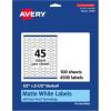 imageAvery Matte White Barbell Labels Sure Feed Technology 05quot x 25quot 1125 White Labels Permanent Adhesive LaserInkjet Printable4 500 labels