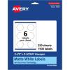 imageAvery Matte White Hexagon Labels Sure Feed Technology 25quot x 25764quot 150 White Labels PrinttoTheEdge Permanent Adhesive LaserInkjet Printable1 500 labels